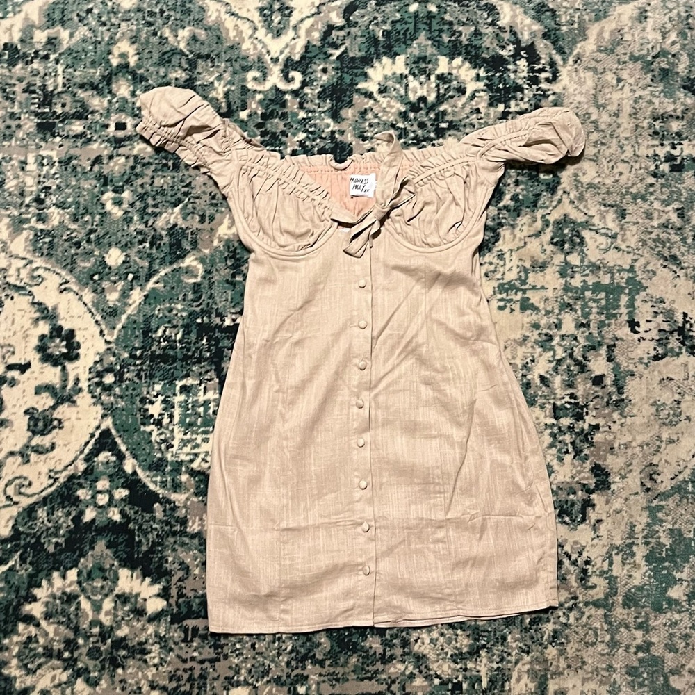 Princess Polly Elouise mini dress nude!